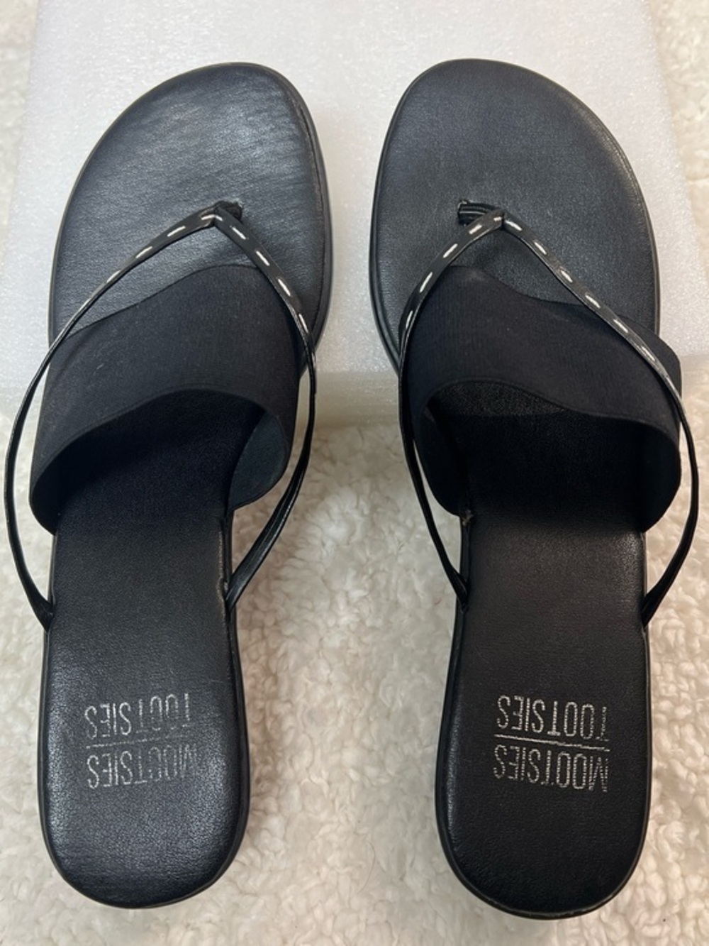 Mootsies Tootsies Elastic Band Double-Strap Toe-Post Slide Sandals Size: 8M